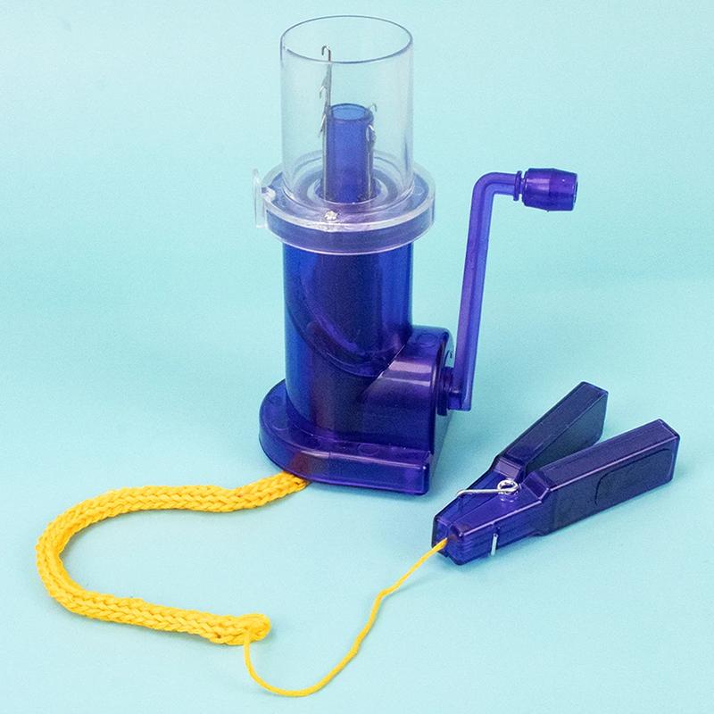 Tragbare Handstrickmaschine Verzierung Strickwebstuhl mit Handkurbel Handgestrickt Geflochten DIY Pullover und Schals Zubehör