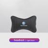 VW Car Leather Headrest Seat Head Support Neck Pillow For Volkswagen Polo Golf GTI CC Tiguan Arteon Passat Jetta Touareg ID.3