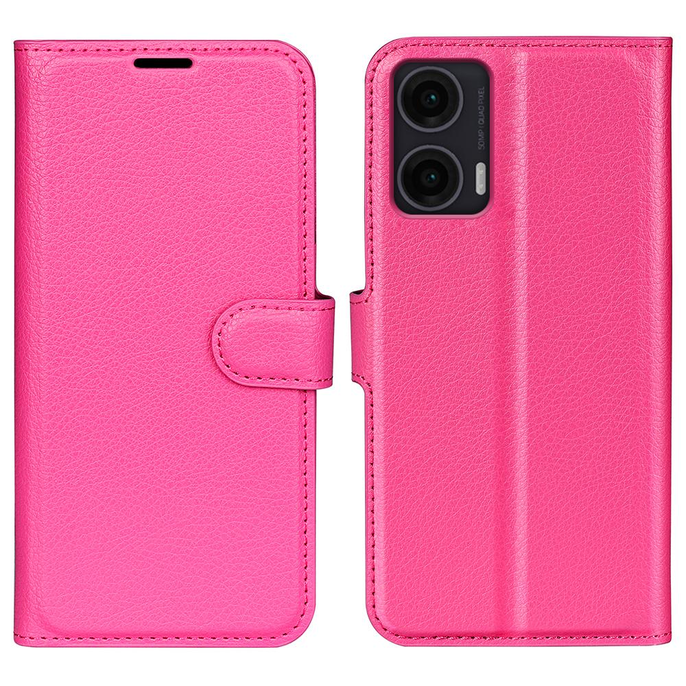 For Motorola Moto G35 5G Case Litchi Texture Shockproof Leather Wallet Phone Cover