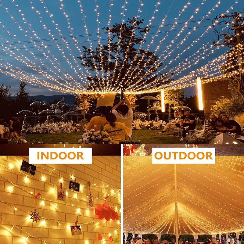 Outdoor Christmas LED String Light Garlands Decoraction Fairy Lamp For Home Wedding Party Holiday Lights