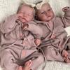 Brandneue 49 cm Reborn-Puppe, Zwillinge Levi, geschlossene Augen und offene Augen optional, Emulation, Wiedergeburtspuppe, realistisches Babypuppenspielzeug für Kleinkinder, Neujahrsgeschenke
