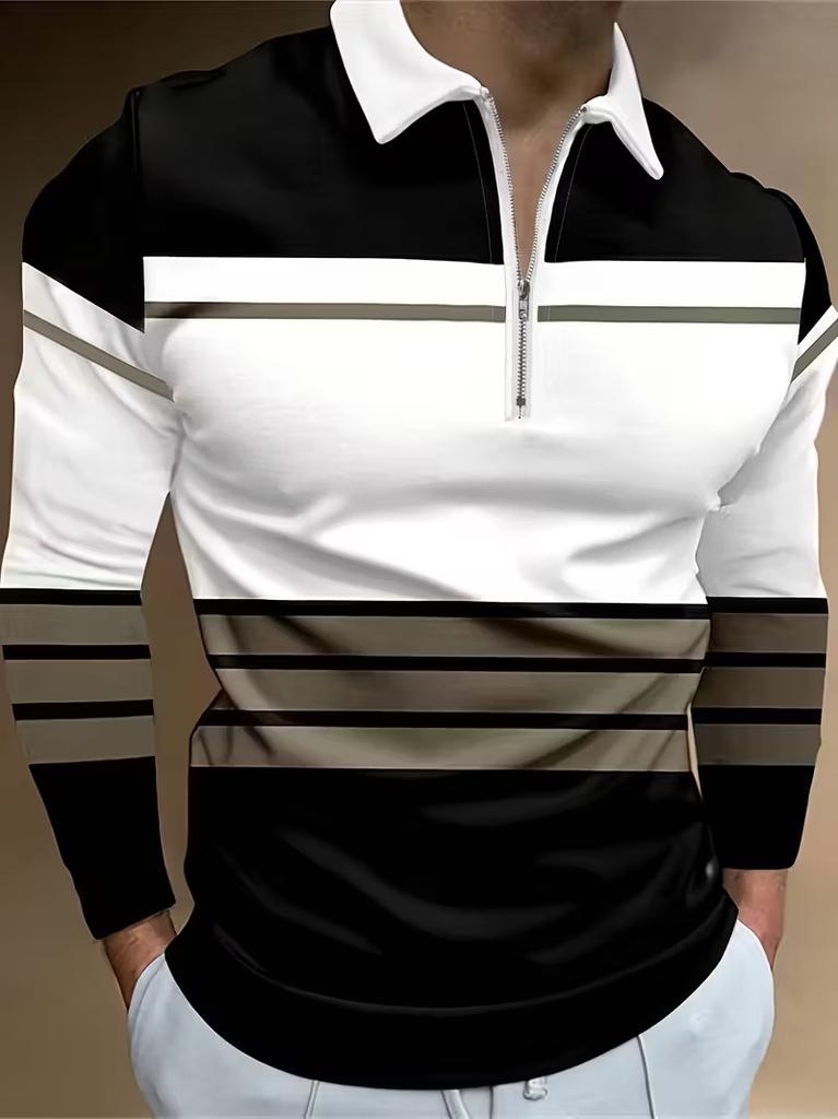 Essential long-sleeve polo, stylish and versatile wear.
