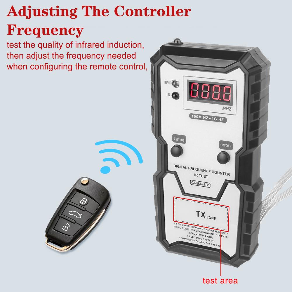 Electronic IR Frequence Counter Test For Car Keys Remote Controller 100M-1GHZ Infrared Frequency Tester Measure Instrument