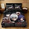 Tokyo Ghoul Vzor Povlečení Sada Prošívaných Dek Quilt Cover Povlak na Polštář Domácí Narozeninový Dárek(1 * povlak na peřinu + 2 * povlak na polštář, bez jádra)