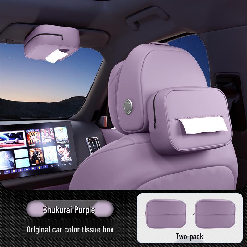 Dark Blue L06 Hanging Tissue Box for Car Seats - New Model