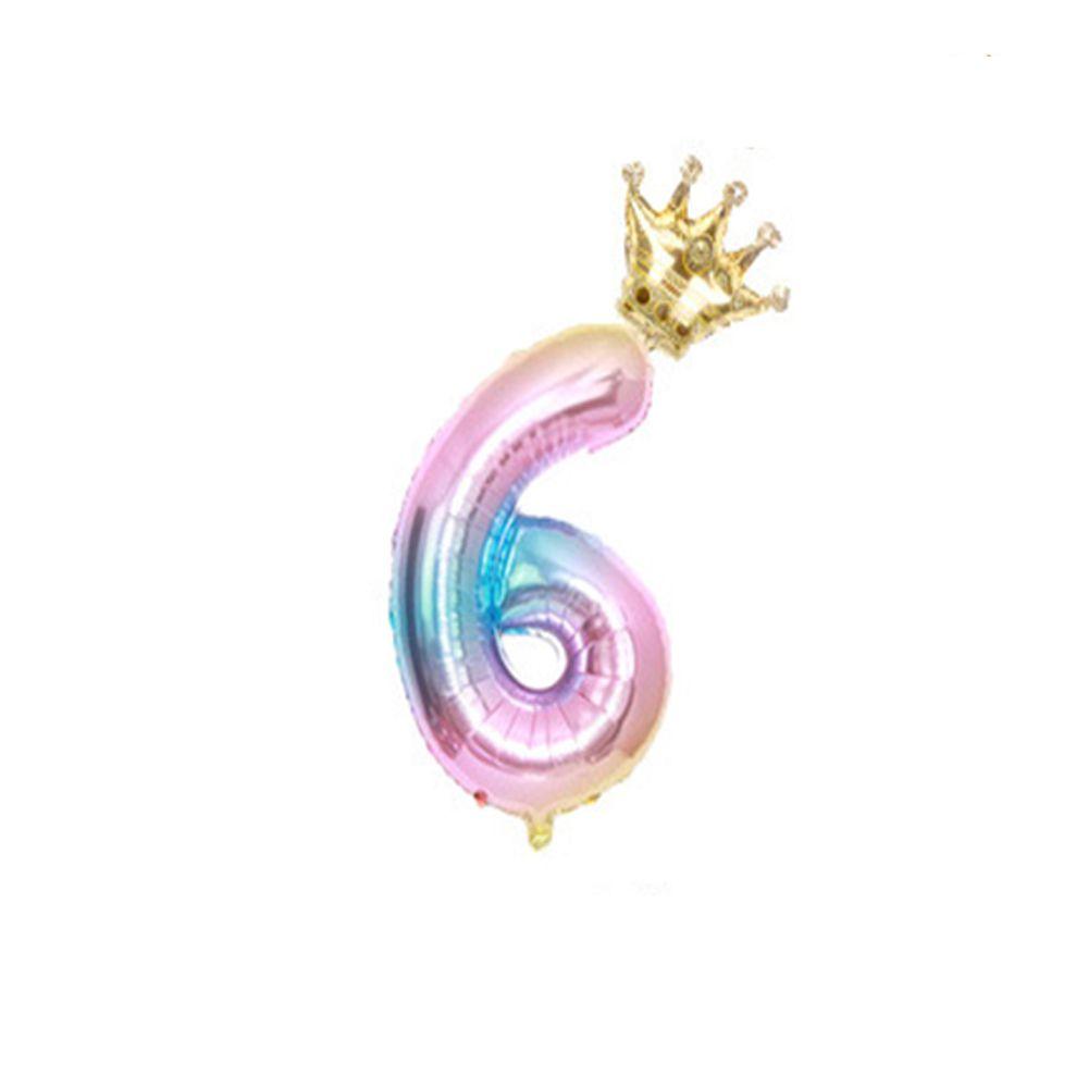 Air Film 32 Inch Birthday Party Decoration Number Balloon Inflatable Supplies Digital Crown Balloon