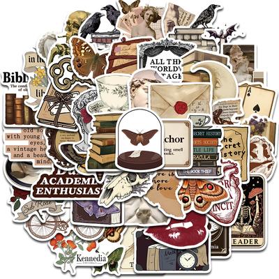 50PCS Dark Academia Sticker DIY Laptop Bicycle Motorcycle Living Room Luggage Skateboard Graffiti Waterproof Phone Sticker