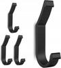 Matte Black Aluminum Wall Hangers Up To 20 Kg 4 Pcs.
