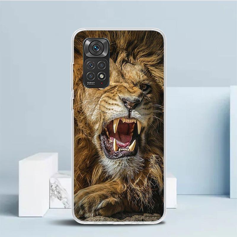 Lion Alpha Male Cub King Phone Case For Xiaomi Redmi Note 15 14 14S 13 12S 12 Pro Plus 11S 11 11T 11E 10S 10 + Soft TPU Back Cov