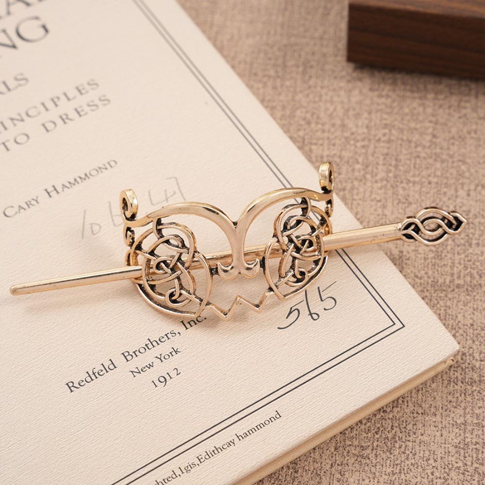 Fashion Women Celtic Hair Slide Hairpins Viking Celtic Celtic Knot Hair Stick Metal Hair Barrette Hair Pin Retro Hair Accesso