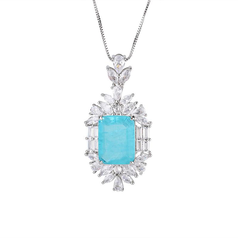 Jewelry Whole Body Simulation Paraiba Large Pendant Main Stone Size 12 * 16