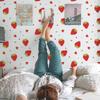 92pcs Strawberry Stickers Colorful Waterproof Wall Decals Wallpaper For Girls Boys Bedroom Nursery Wall Decor