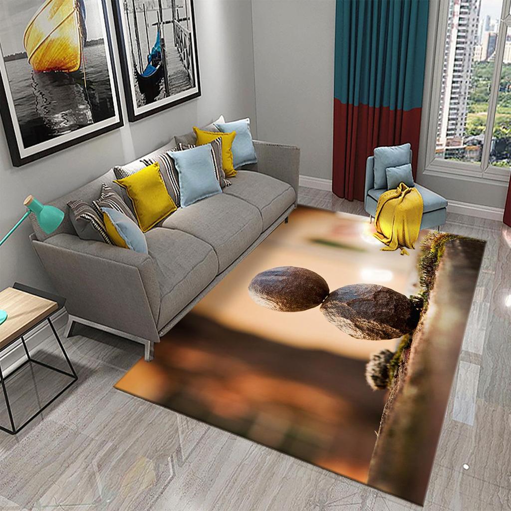 3D Simple Stone Carpets for Kitchen Bathroom Living Room Bedroom Teenager Room Decoration Carpet Entrance Anti-slip Area Mats