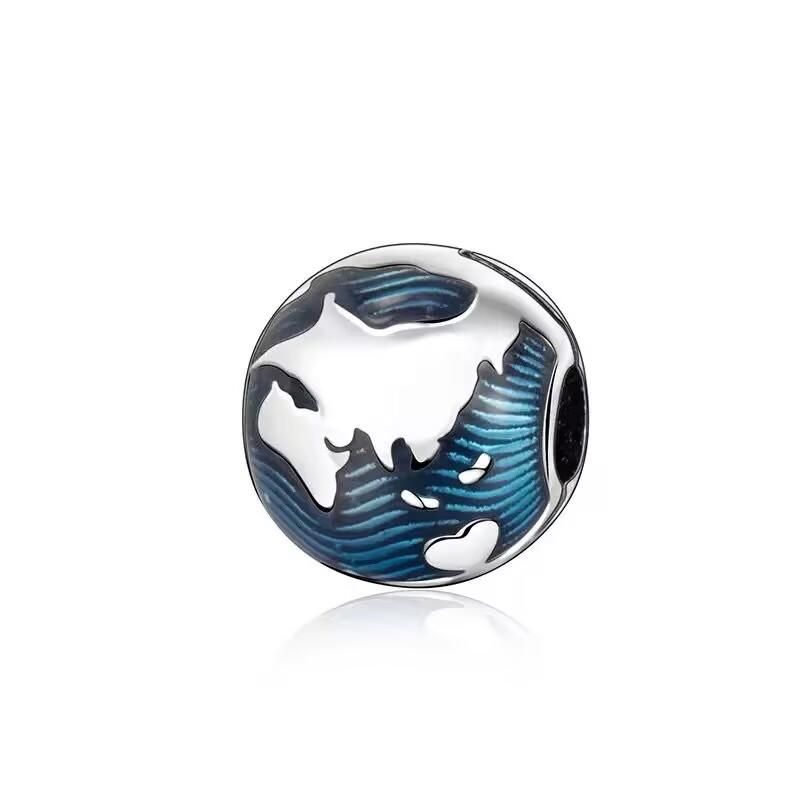 New Blue Ocean Series 100% Copper Dolphin Turtle Shell Charming Bead Jewelry For A Refreshing Summer For Women