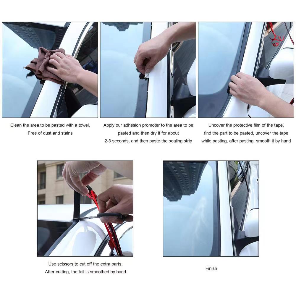 Autodichtungen Randdichtstreifen Gummi Autodach Windschutzscheibe Autodichtmittel Schutzstreifen Fensterdichtungen Geräuschisolierung Schalldicht