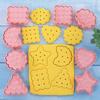 8 PCS Biscuit Cutters Eco-Friendly Printing Baking Tool Cookie Cutters Cookie Moulds Plastic Material 8 Different Shapes