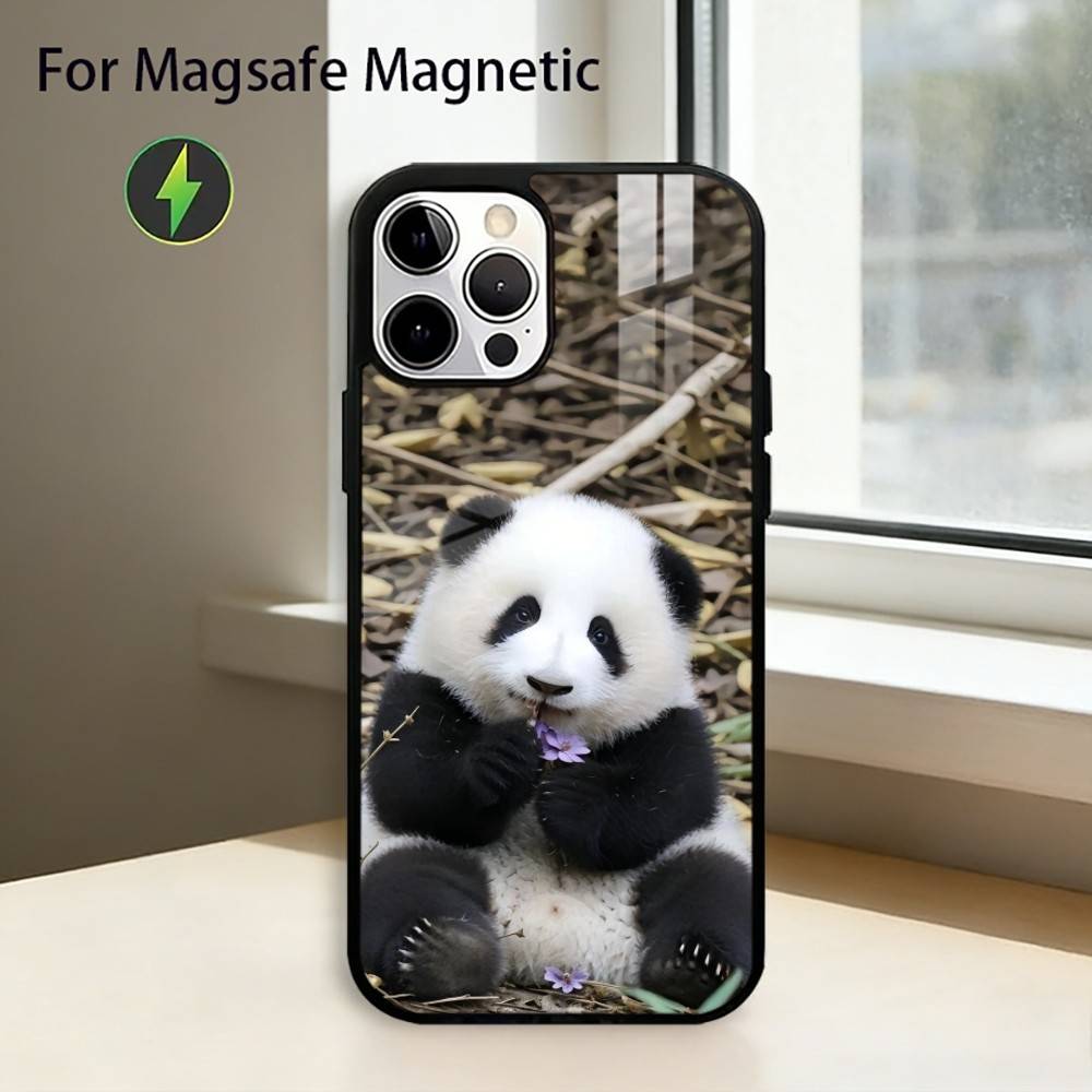 Cute F-Fubao Animal P-Panda Phone Case For iPhone17,16,15,14,13,12,11 Plus,Pro Magnetic with Magsafe Wireless Charging