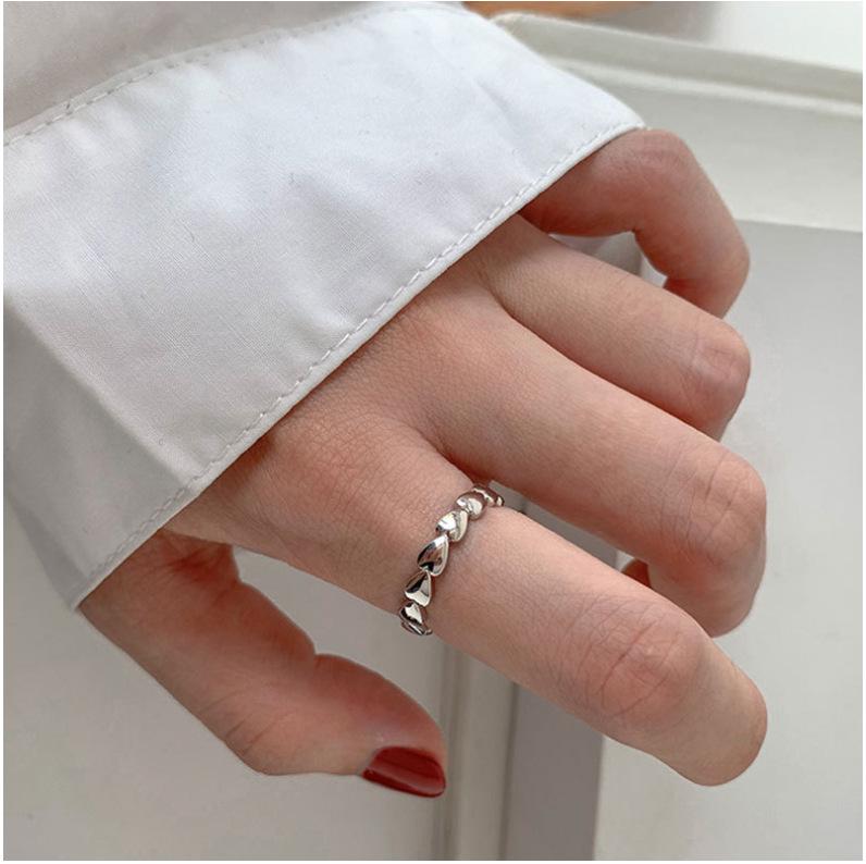Women's Adjustable S925 Sterling Silver Retro Minimalist Open Ring