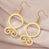 Dawapara Trollkors Troll Cross Dangle Earrings Scandinavian  Protective Runes Norse Amulet Stainless Steel Jewelry