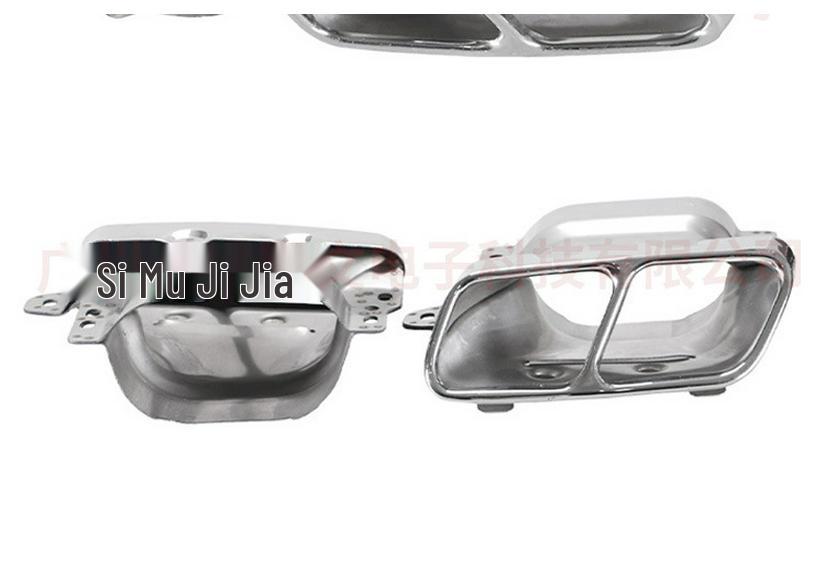Silver Tailpipe Tip for Mercedes W221, W222, W212, W213, W204, W205 - Modified Square Outlet