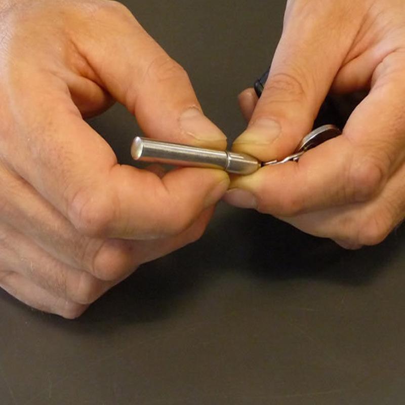 Portable Stainless Steel Telescopic Function Ballpoint Pen Metal Key Ring