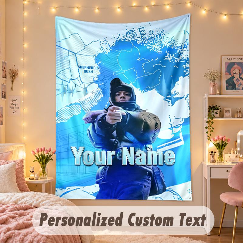 Custom Personalized Tapestry,Central Cee Print Custom Name Text Wall Art Hanging for Bedroom