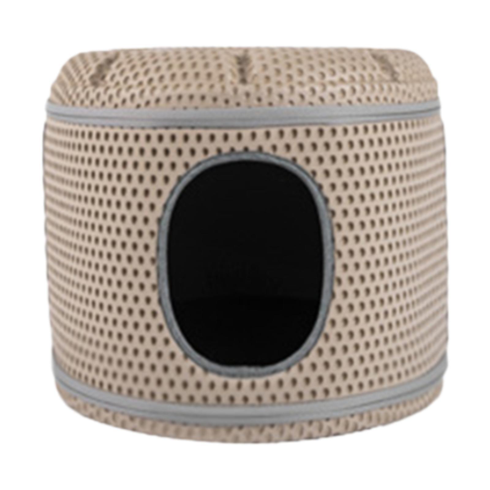 

Cat Bed Hideaway Hut Cat Sleeping Bed Semi Closed Soft Non Skid Bottom Detachable Cat House for Indoor Cats Kitty Pet Supplies