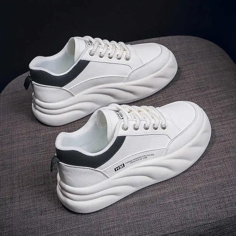 Spring-autumn With Lacing Black Shoes For Women Sneakers Basketball Shoes Due To Women Flat Sports New Collection Sneacker