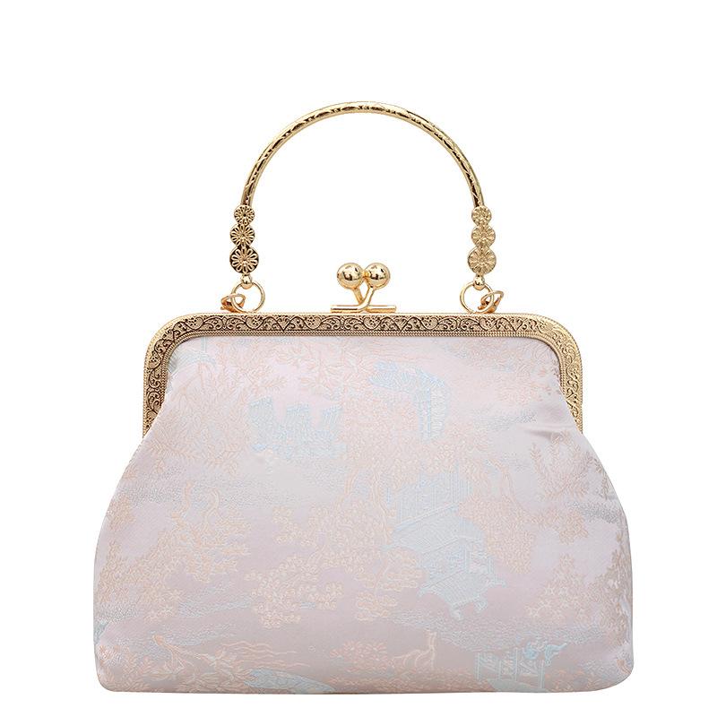 National style cheongsam lock chain small bag women's spring and summer new versatile women's popular one-shoulder crossbody bag