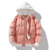 Fake Two-piece Cotton Jacket for Men In Winter New American Casual Hooded Thickened Warm Cotton Jacket