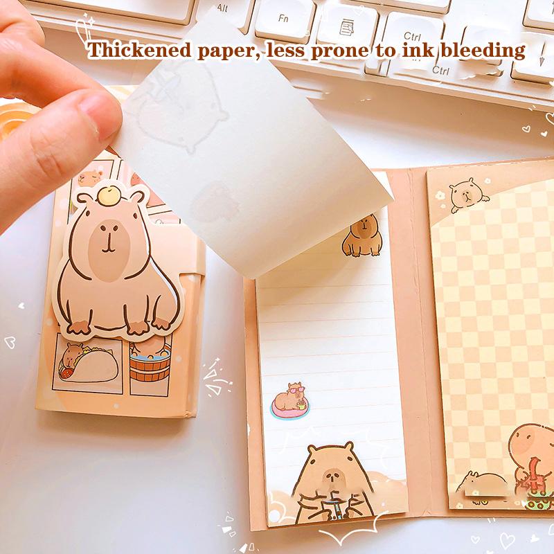Kawaii Cute Stationery Office School Supplies Mini Portable Notebook Small Notepad Daily Notes Capybara Hand Account Book