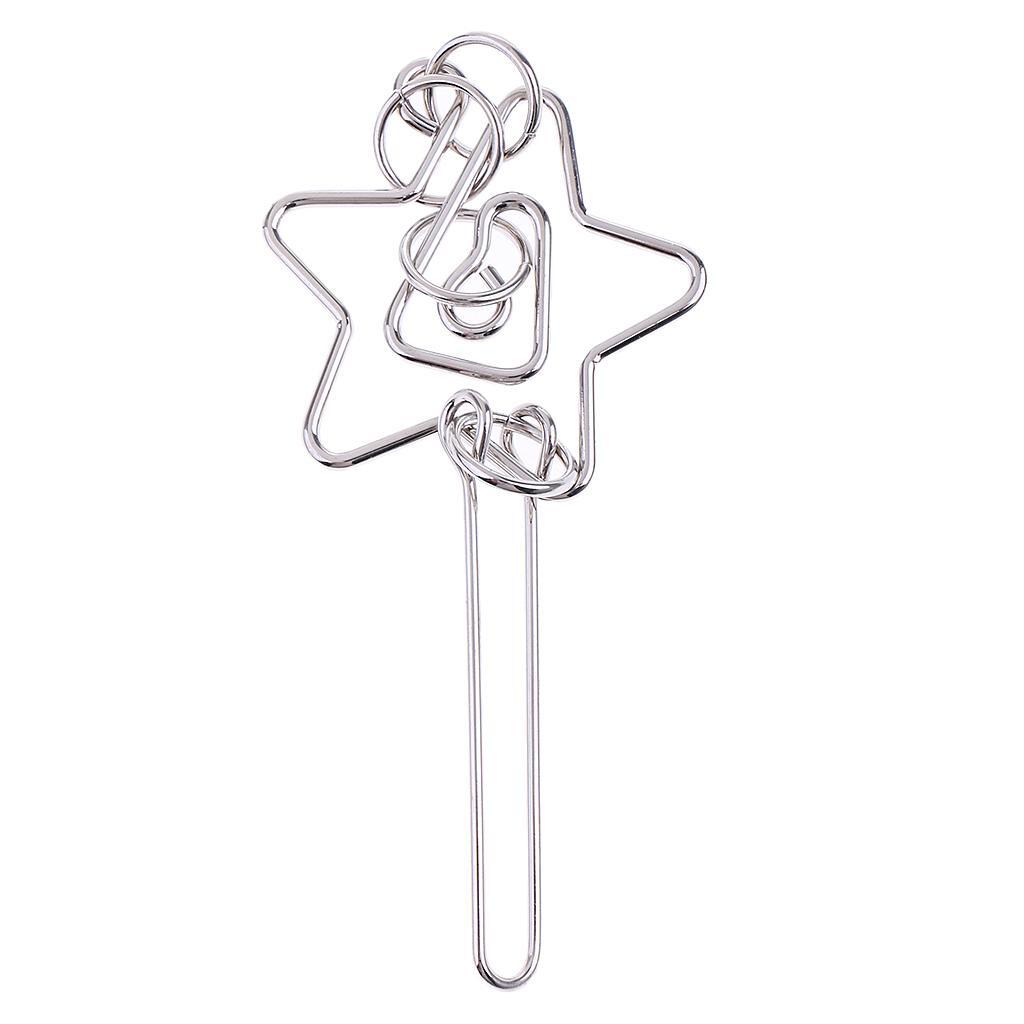 Challenging Metal Wire Chinese Ring Puzzle IQ Brain Teaser Toy for Kids and Toddlers