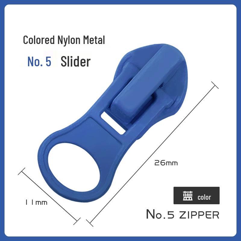 Nylon & Metal Zipper Pull for Jackets and Bags (No. 3 & No. 5)