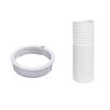 For Midea Portable Air Conditioner Exhaust Hose Connector Kit 15cm White PP ABS Extendable Pipe Replacement Part