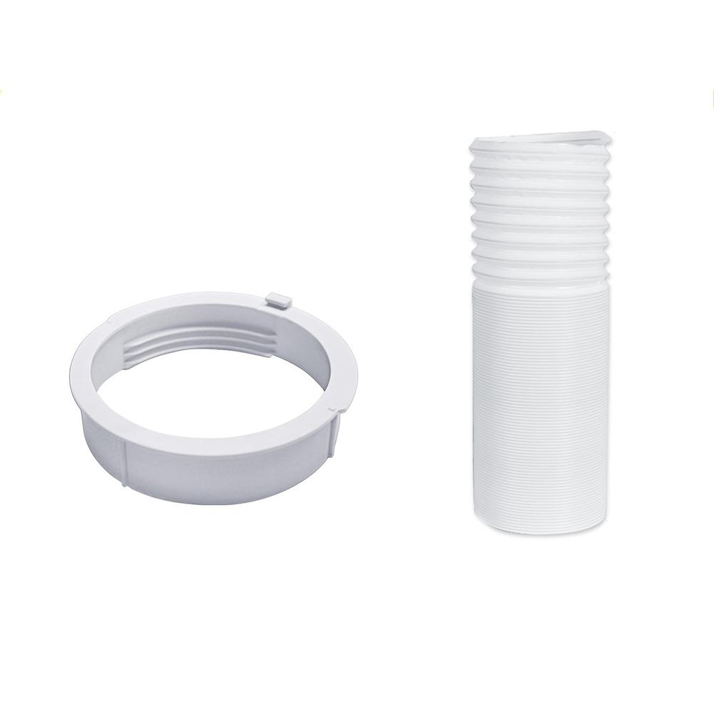 For Midea Portable Air Conditioner Exhaust Hose Connector Kit 15cm White PP ABS Extendable Pipe Replacement Part