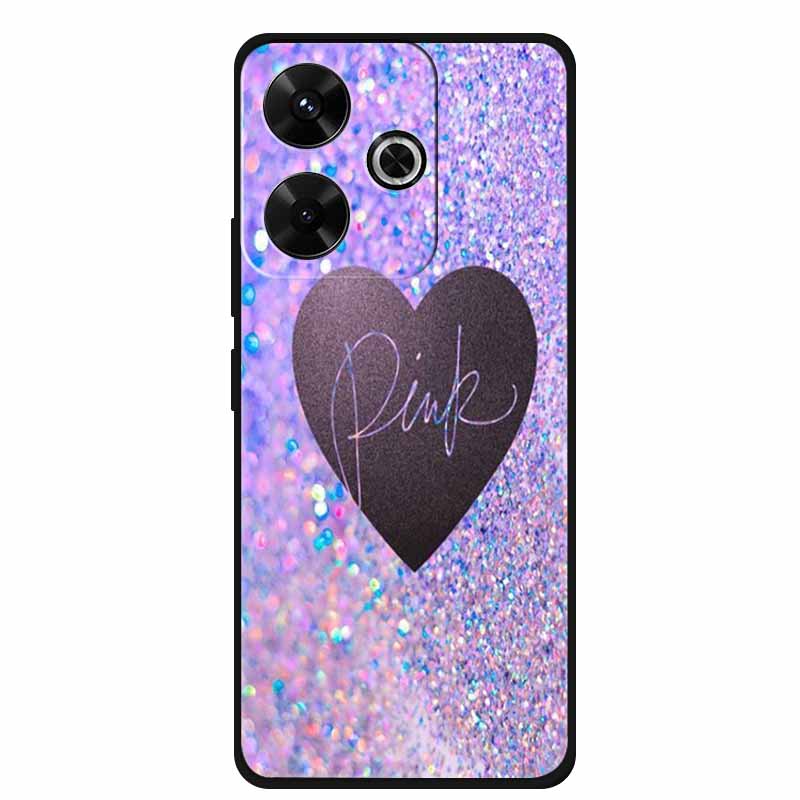 Fashion Cover For Xiaomi Poco M6 Pro Girly Case For Funda Poco M6 Coque Soft Silicone Phone Case Xiaomi Poco M6 Pro Protector
