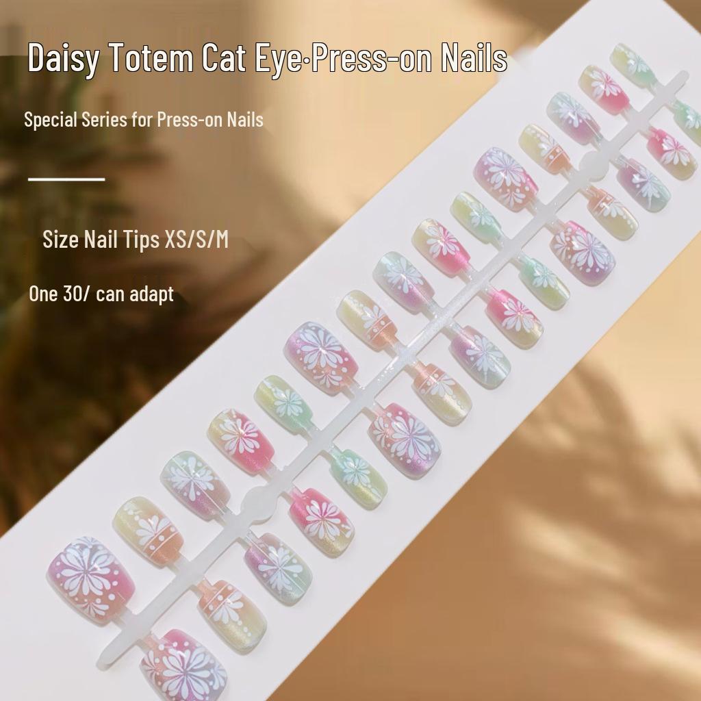 

Daisy Totem Cat Eye Wearable Bohemian Nail Stickers - Summer Collection
