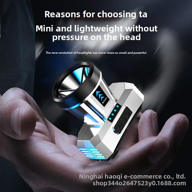 LED Strong Light Headlight USB Charging Multifunctional Outdoor Night Running Light Compact and Portable Fishing Headband Light