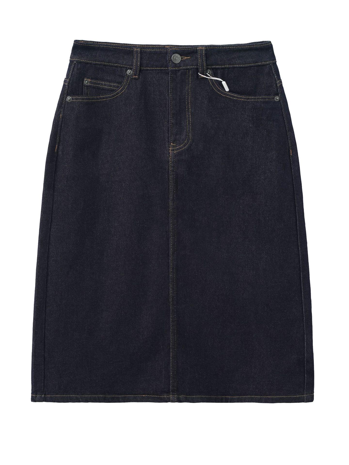 Xiao He s 2026 New Year Bee Monkey Straight-Leg Denim Skirt 30 лазурь