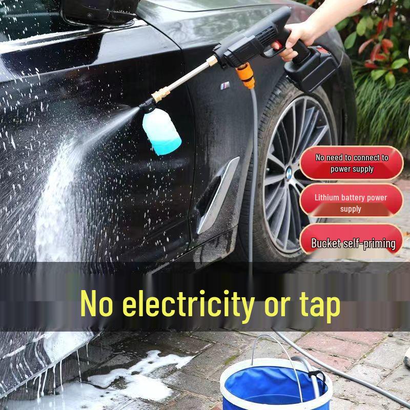 Cordless Rechargeable High-Pressure Car Washer with Lithium Battery