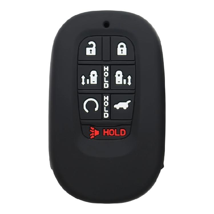 

Temperature Resistant Ergonomic Car Key Guard Cover Flexible Silicone Guard Shell for 7+2 Button Layouts Drop Protection чорний