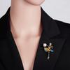 Broches de Gymnastique Colorées Émaillées pour Filles Femmes Hommes, Broches Exquises de Danseuse avec Bille Imitation Perle, Bijoux