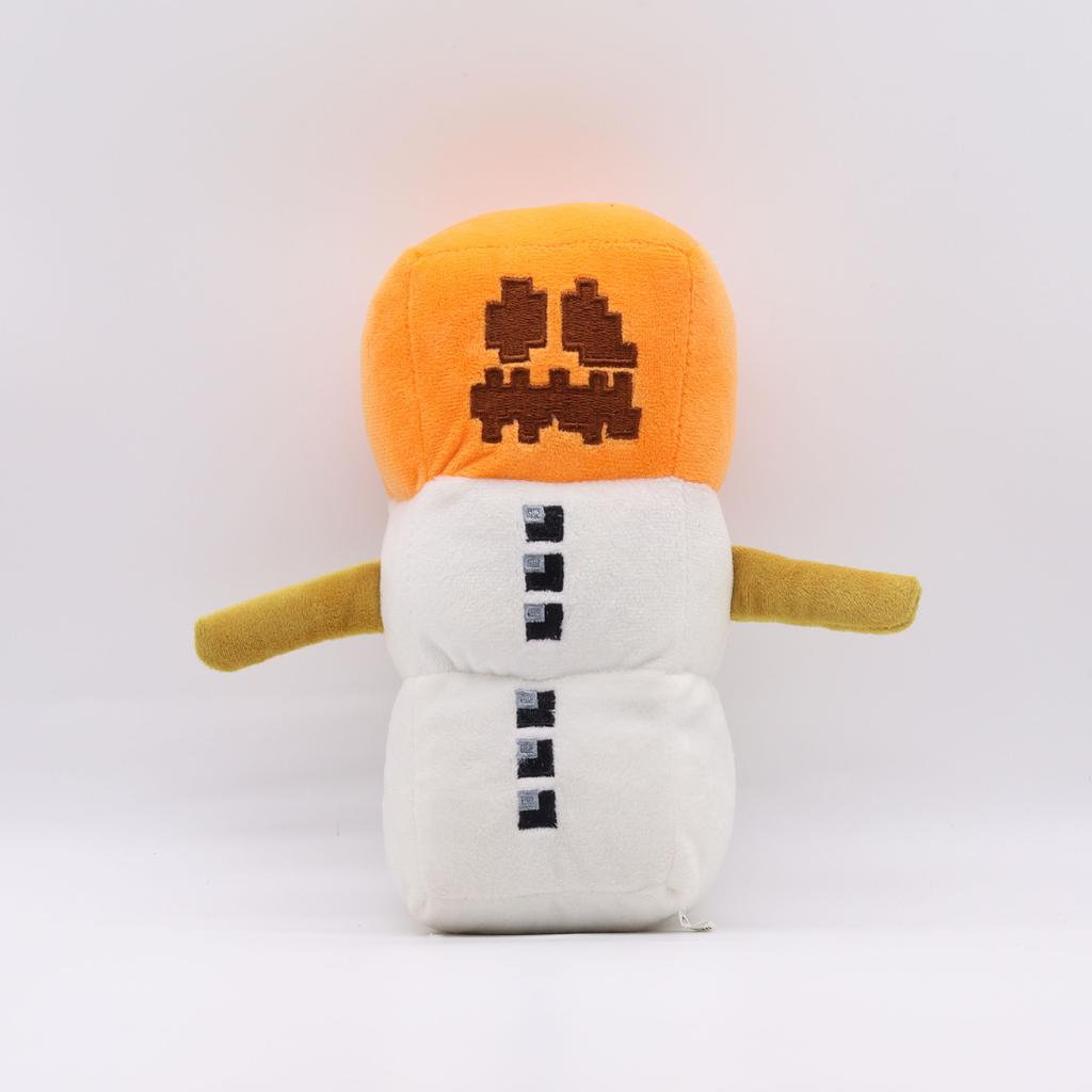Pixel-Style Plush Toy Set – Block Character Stuffed Animals Mini Collection for Gaming Fans Kids Room Decor