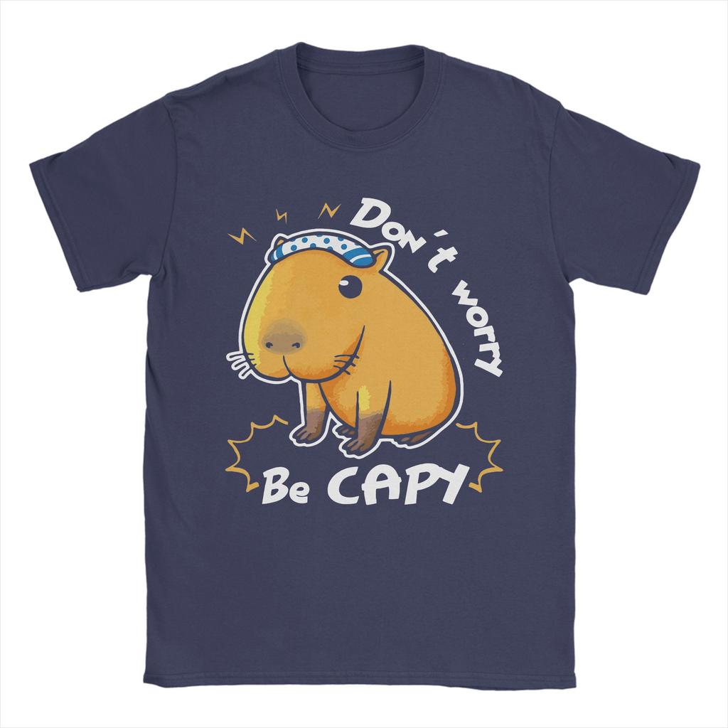 Kawaii Capybara Animal Tshirts Unisex Unisex Novelty 100 Cotton Tees Round Neck Short Sleeve T Shirt Gift Tops