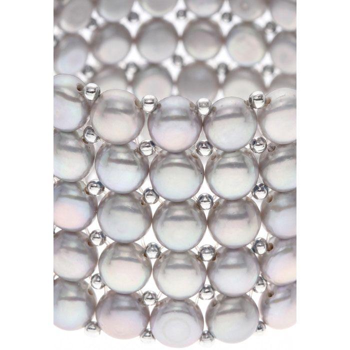 Bracelet - PEARLS & COLORS - Pearls & Colors - Perles d'eau douce 3-4 mm - Perles grises - Argent 925