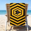 Strandtuch mit Aufdruck des Wolfs-Teamemblems, superweiche Mikrofaser, perfektes Geschenk zum Geburtstag, für Pool, Strand, Reisen, für Familie und Freunde