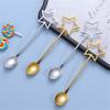 Creative Stirring Teaspoon Dessert Scoop Star Stainless Steel Milk Tea Stirrer Coffee Spoon
