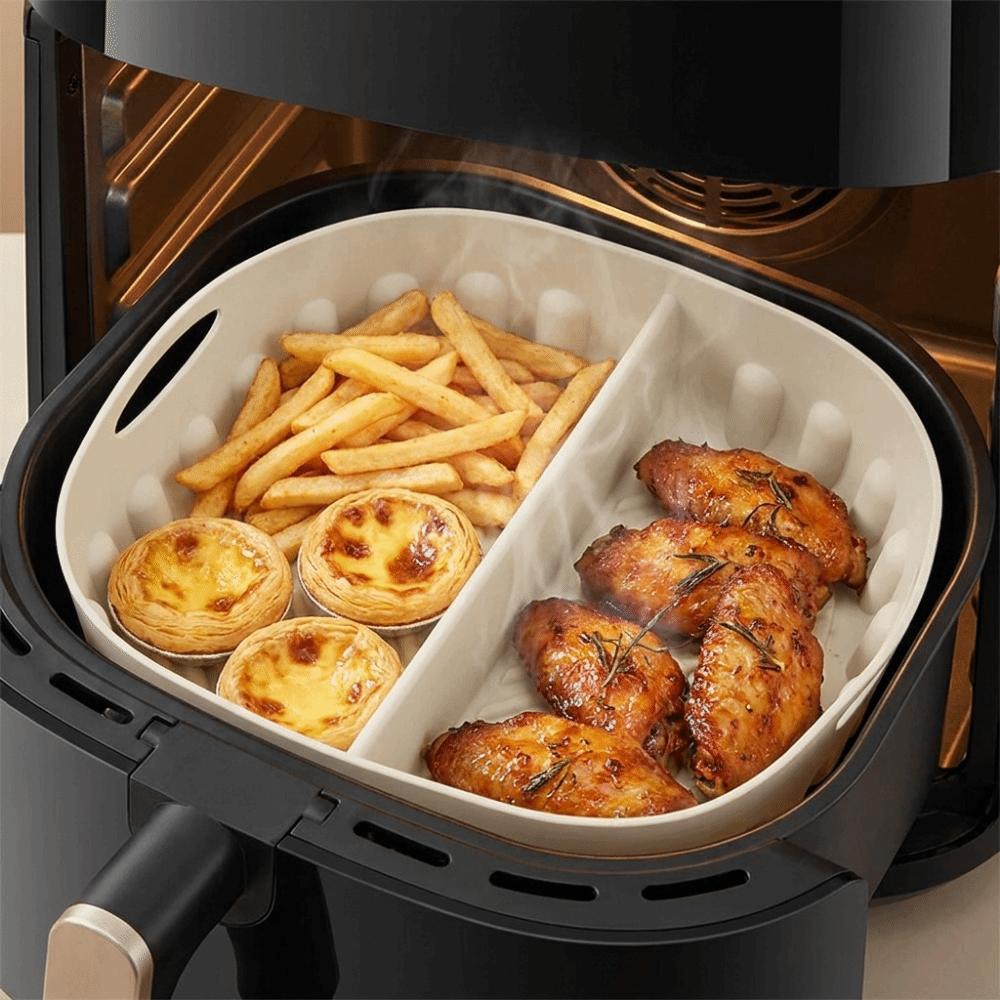 Flexible Silicone Air Fryer Liner Food Grade Circular Oven Basket Mat Air Fryer Accessories