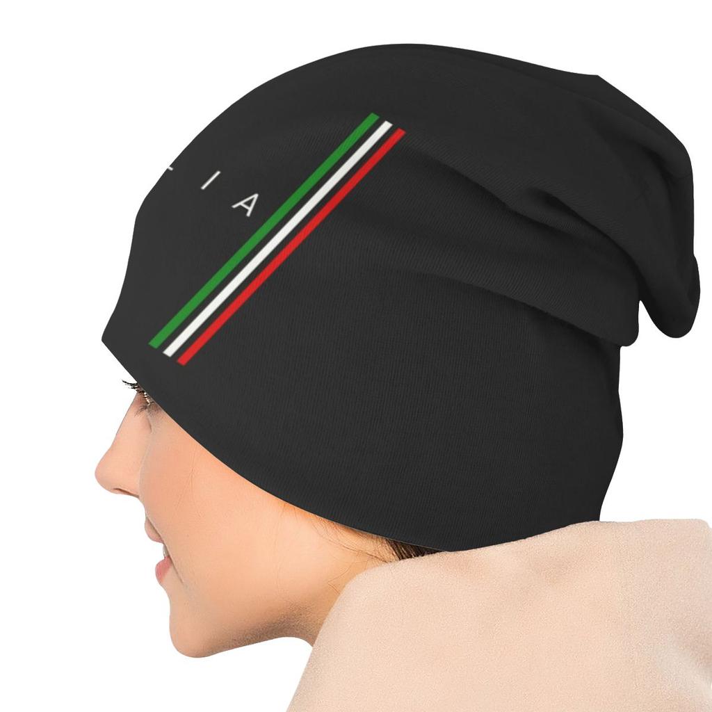 Italien Flagge Mützen Unisex Damen Unisex Outdoor Winter Warm Strickmütze Erwachsene Italien Katar Slouch Mützen