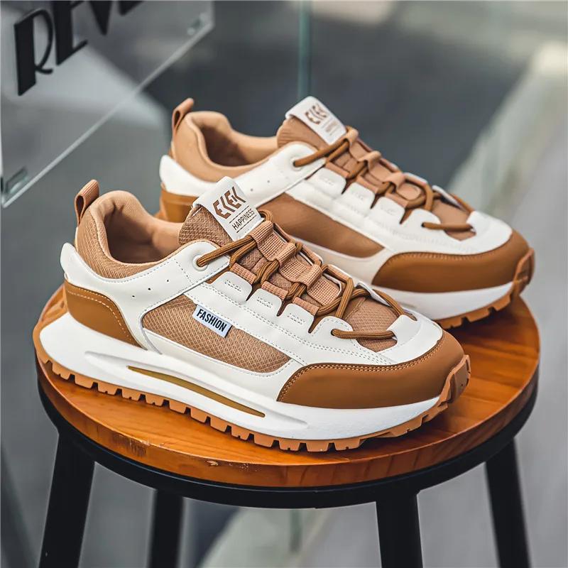 New Men's Outdoor Jogging Shoes Fashionable Breathable Mesh Surface Comfortable Sneakers Non Slip Casual Wear Resistant Shoes